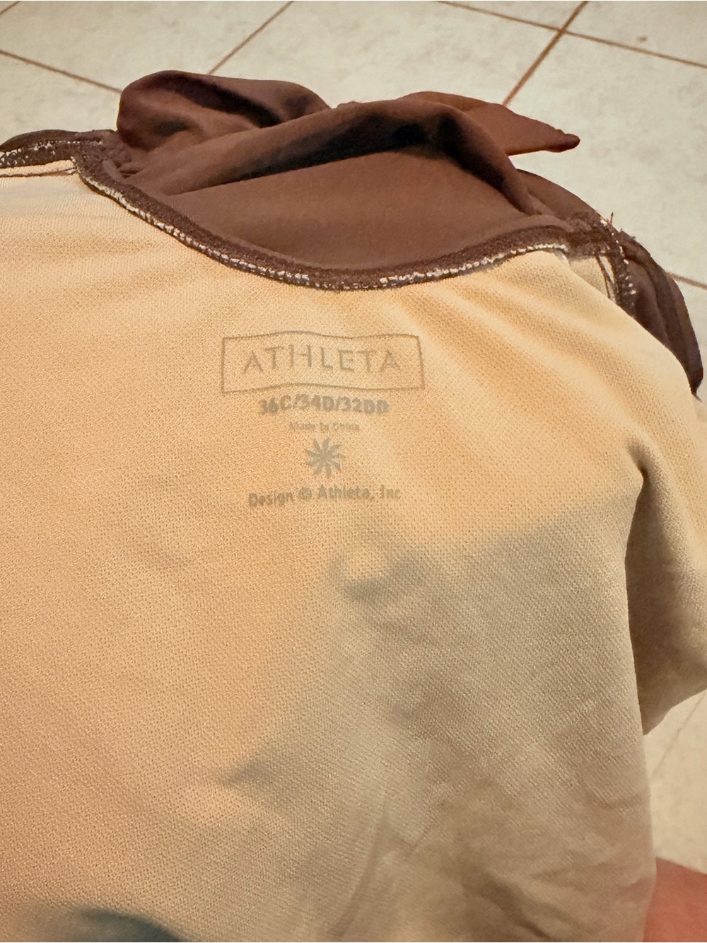 Athleta Brown Halter One-Piece Swimsuit - Picture 4 of 5